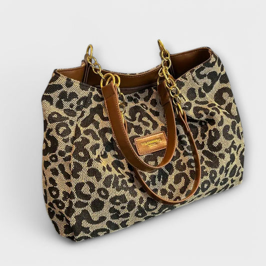Bolsa de Lona con Patrón de Leopardo