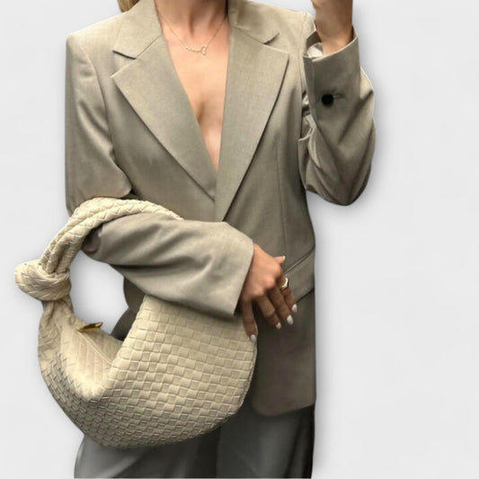 Gran bolso de mano trenzado para damas