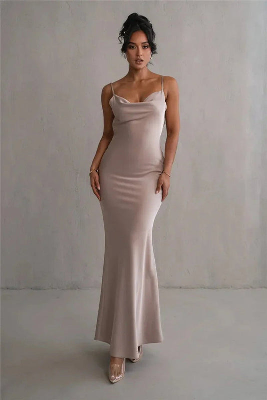 Vestido Eternity | largo de noche elegante para mujer con espalda descubierta