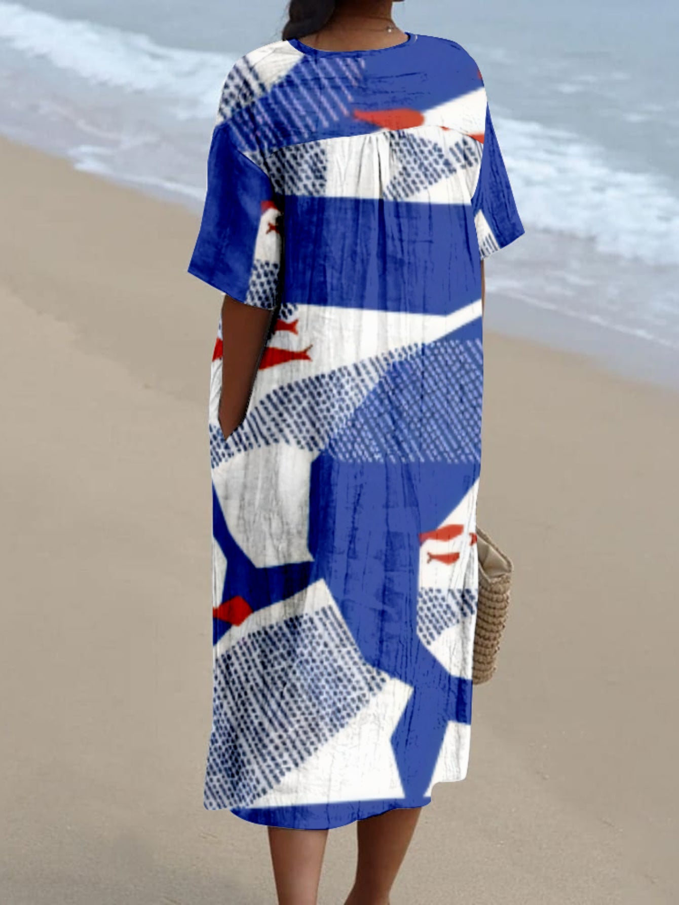 Gabriela｜Vestido con estampado marino