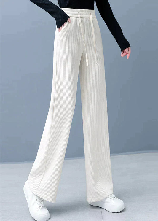 Elegantes pantalones de perlas con cordón ajustable