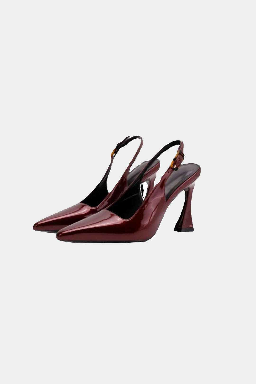 Tacones Puntudos de Cuero Sintético