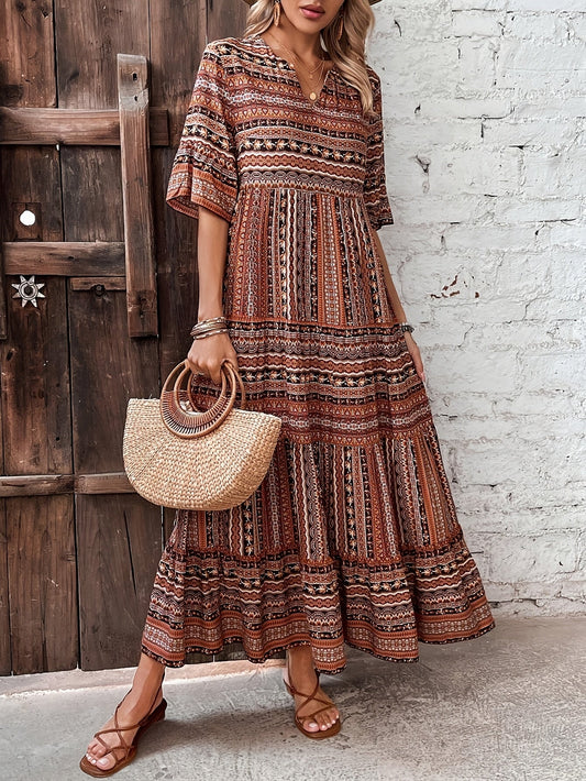Luna | Vestido Midi de Cuello en V