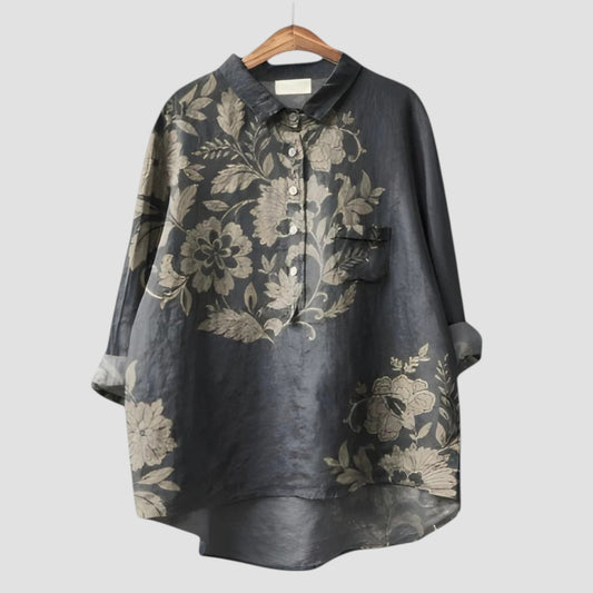 Bellina | Camisa oversized floral en tono sobre tono