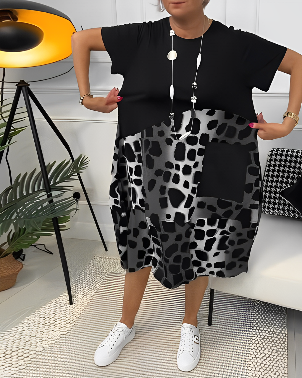 VESTIDO CASUAL MANGA CORTA  - BRISA DE VERANO