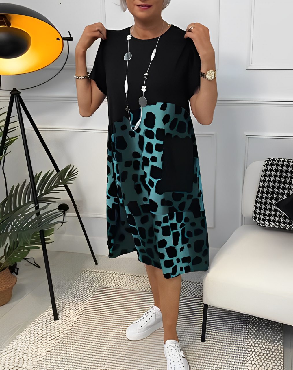VESTIDO CASUAL MANGA CORTA  - BRISA DE VERANO