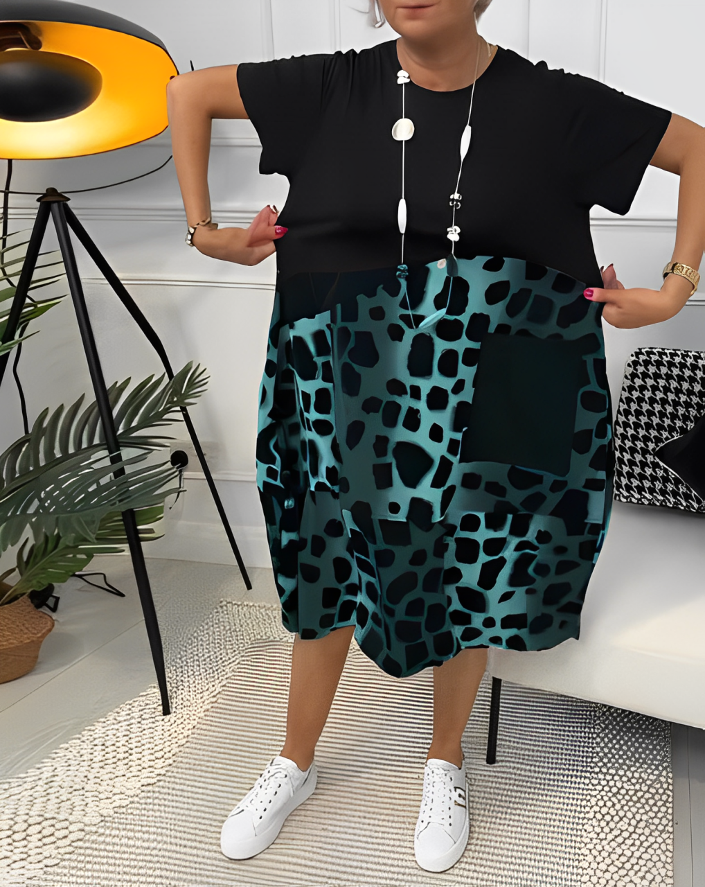 VESTIDO CASUAL MANGA CORTA  - BRISA DE VERANO