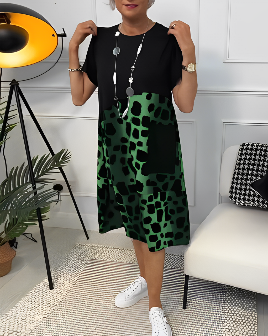 VESTIDO CASUAL MANGA CORTA  - BRISA DE VERANO