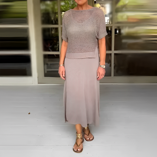 VESTIDO MEDITERRÁNEO + CROCHET A JUEGO DE REGALO