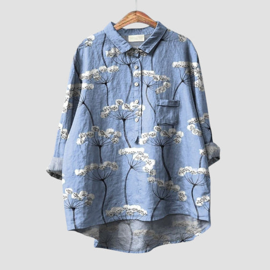 Lucrezia | Camisa oversized con estampado vegetal