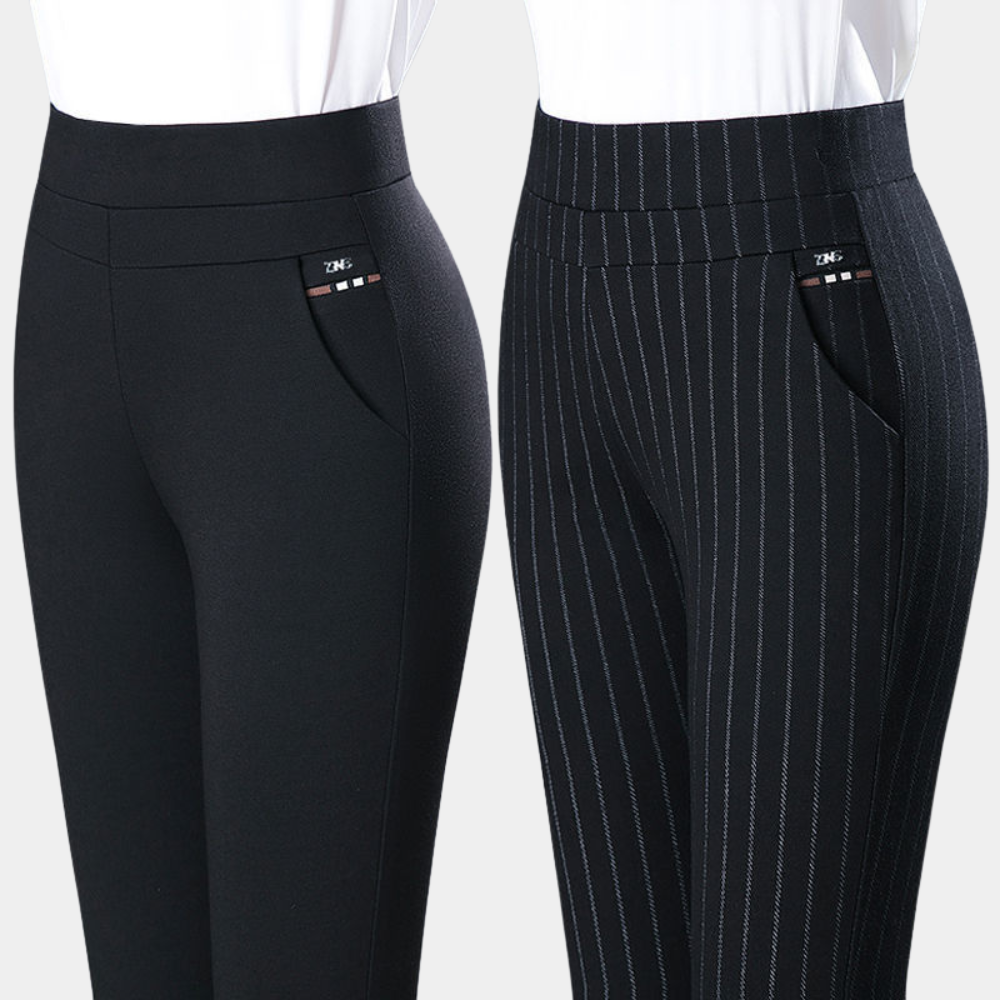Margot - Pantalón elástico de talle alto con favorecedora cintura alta
