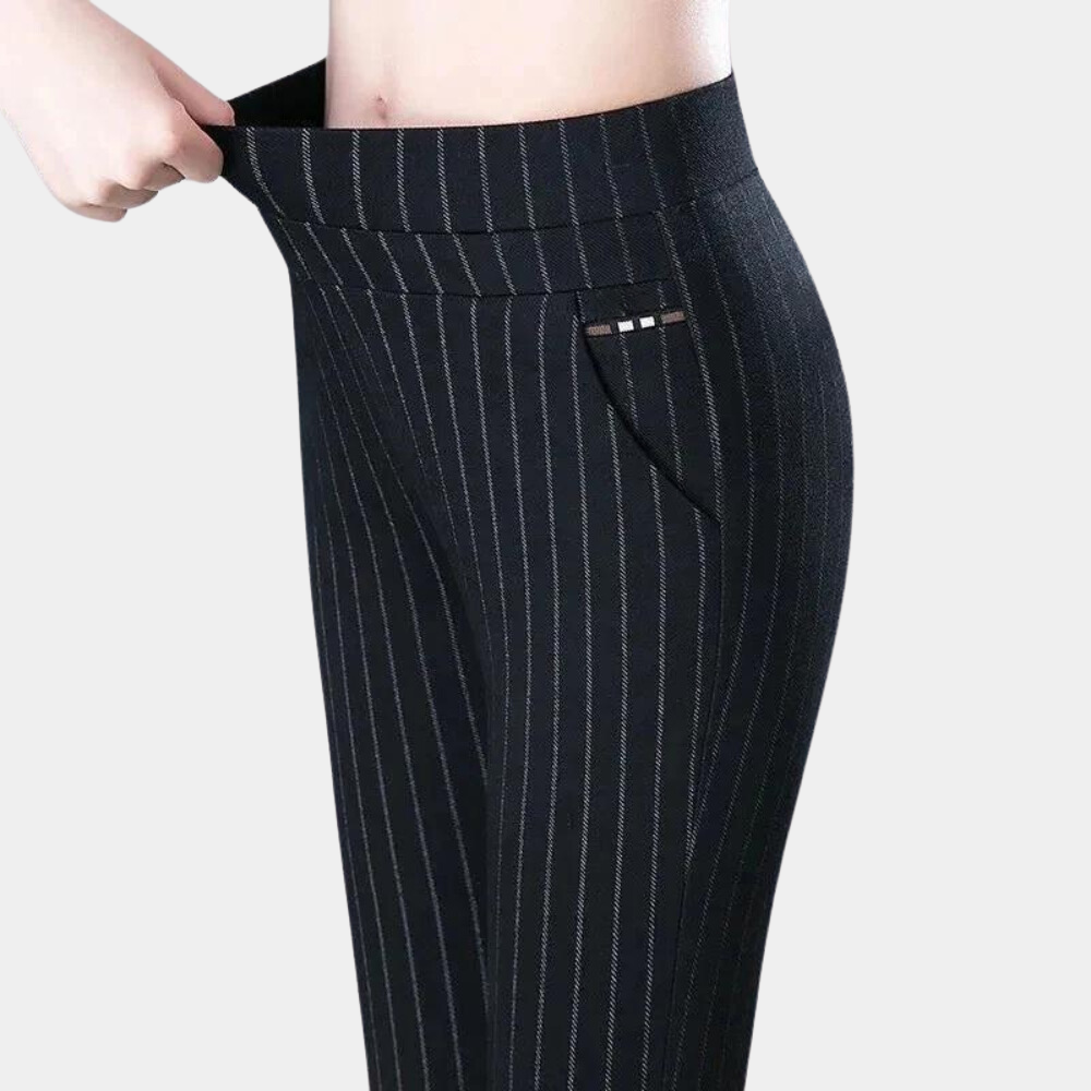 Margot - Pantalón elástico de talle alto con favorecedora cintura alta