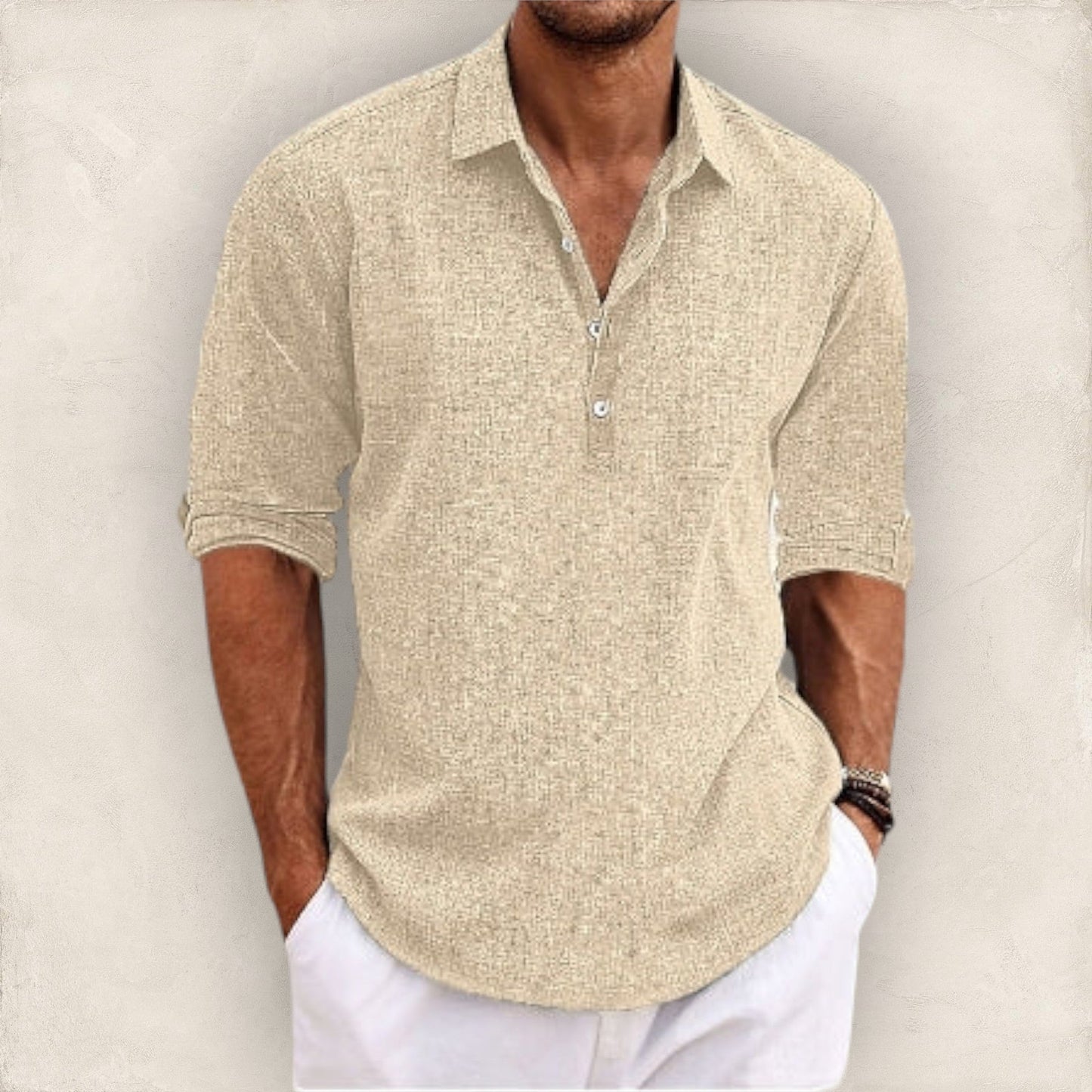 Givalli - Camisa casual de lino