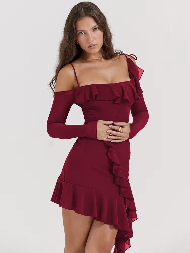 Naiara | Vestido Corto con Volantes