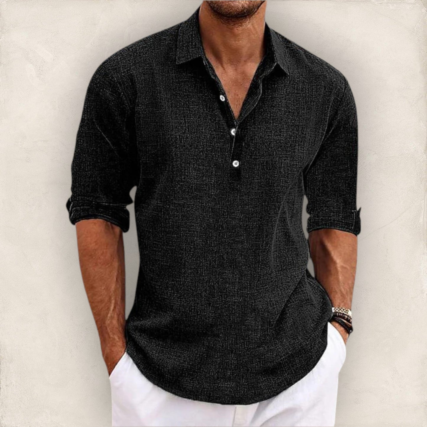 Givalli - Camisa casual de lino
