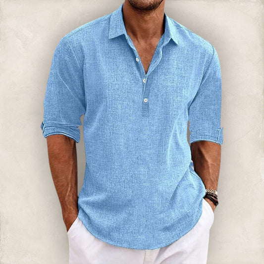 Givalli - Camisa casual de lino