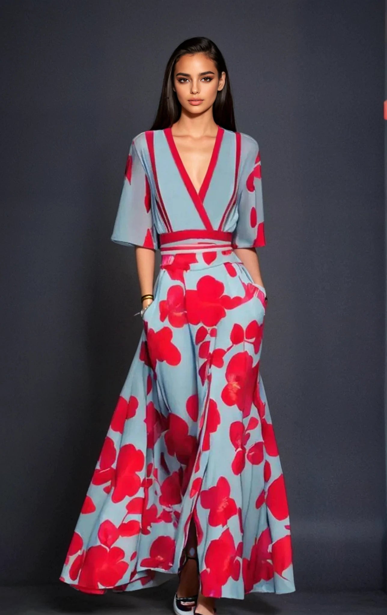 Vestido Carolina – Mangas Elegantes y Estilo