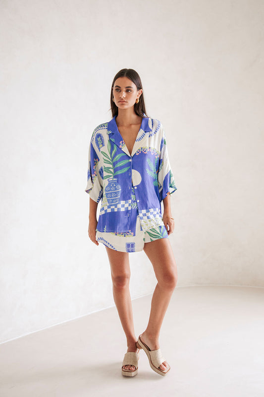 Rosa - Conjunto de falda y camisa