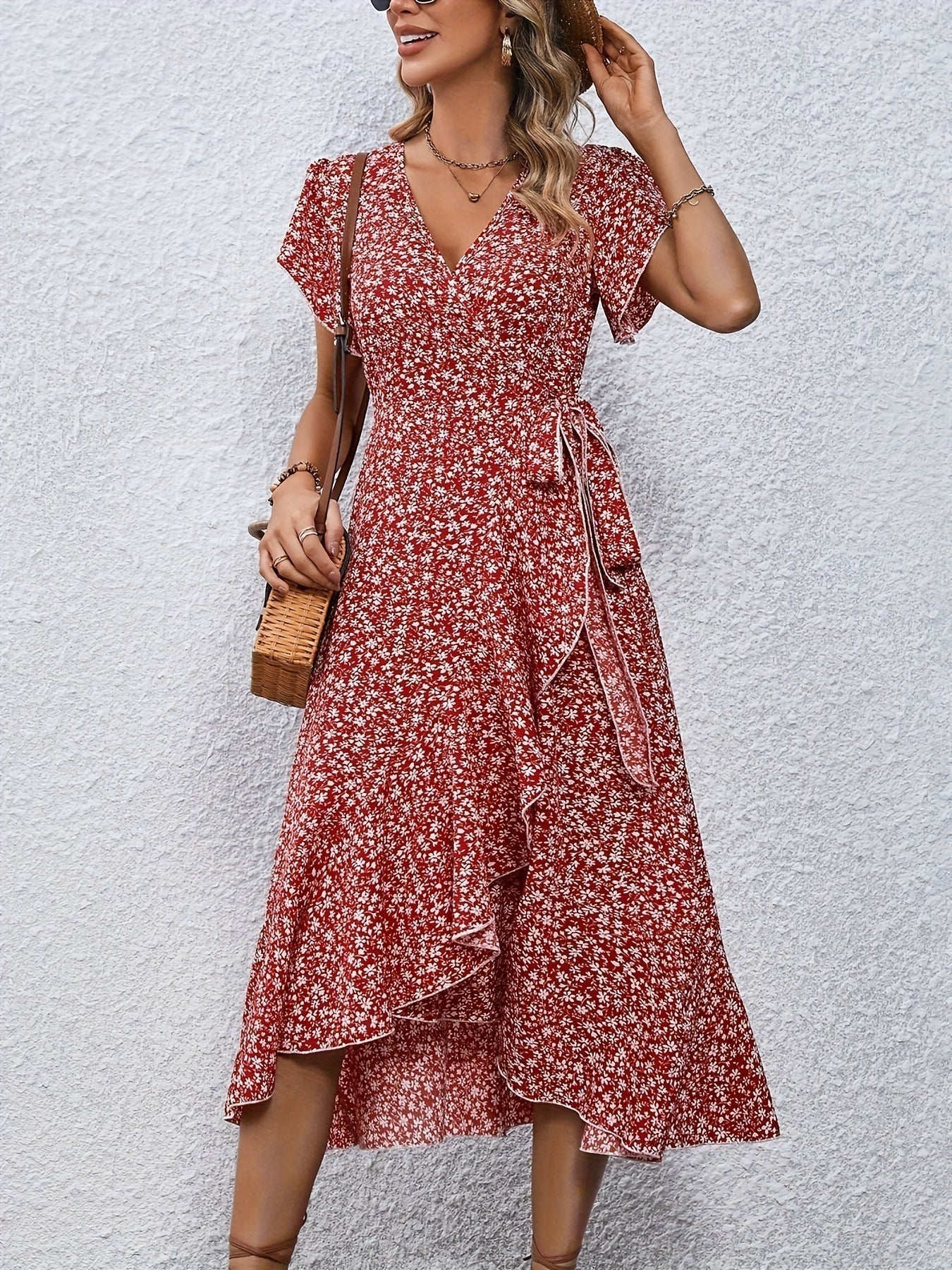 Iris - Vestido Corto Con Encaje Floral