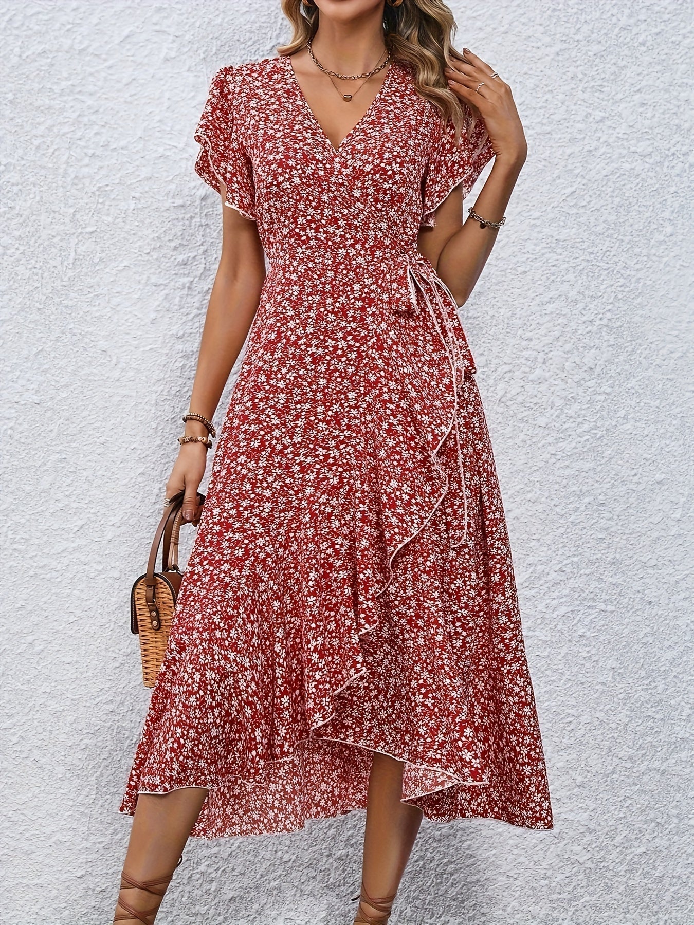 Iris - Vestido Corto Con Encaje Floral