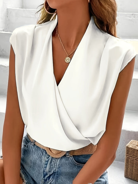Nadine - Elegante blusa envolvente para señora