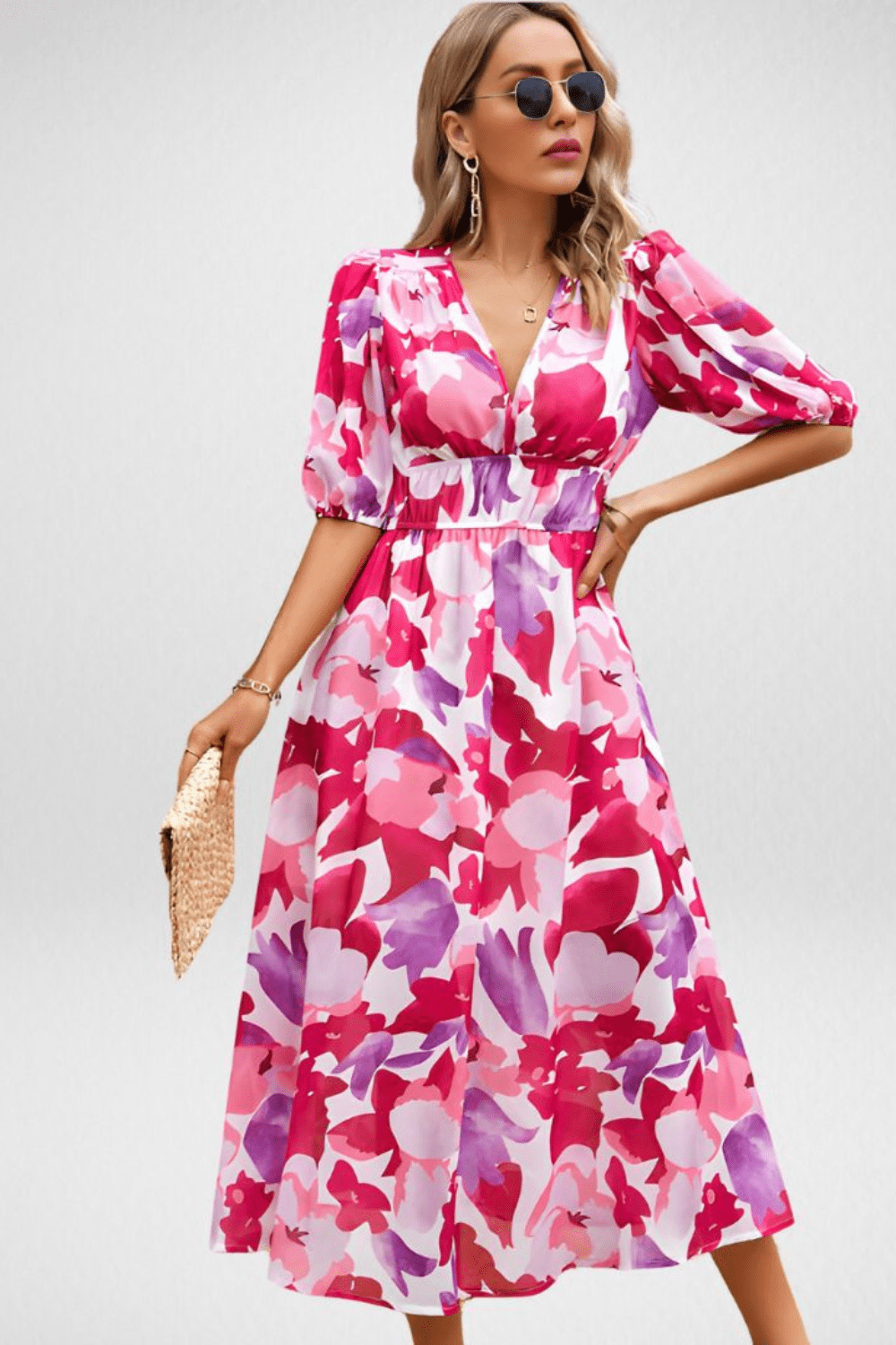 ELENA | Vestido encantador con escote en V