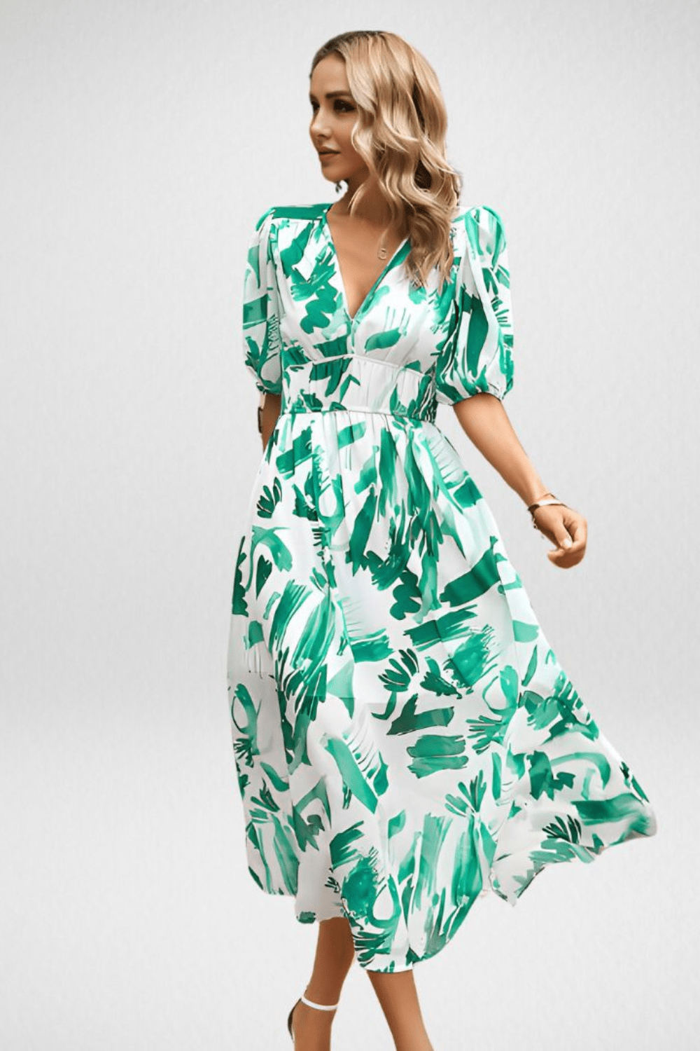 ELENA | Vestido encantador con escote en V