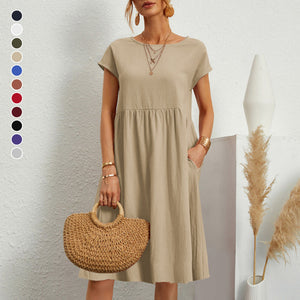VESTIDO ALGÓDON DE LÍNEA SUAVE - MINIMALISTA Y MODERNO