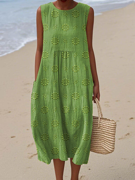 Aika | Elegante vestido de algodón sin mangas