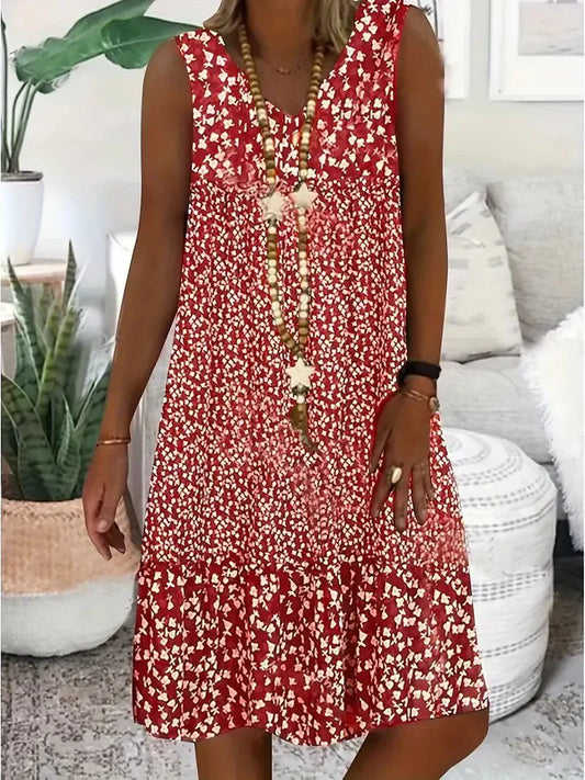 Bianca – Vestido Con Diseño Floral Sin Mangas