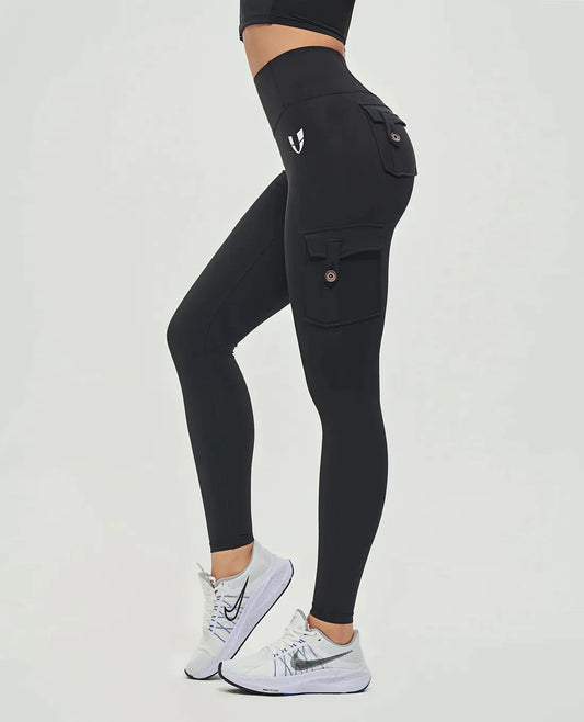 Jeana - Leggings cargo de cintura alta de moda