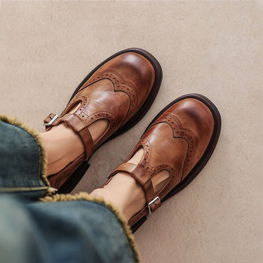 PASO SERENO | ELEGANTES MARY JANES DE CUERO