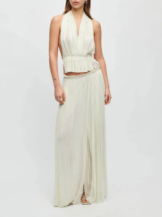 SOFIA | Top cropped moderna con pliegues sutiles