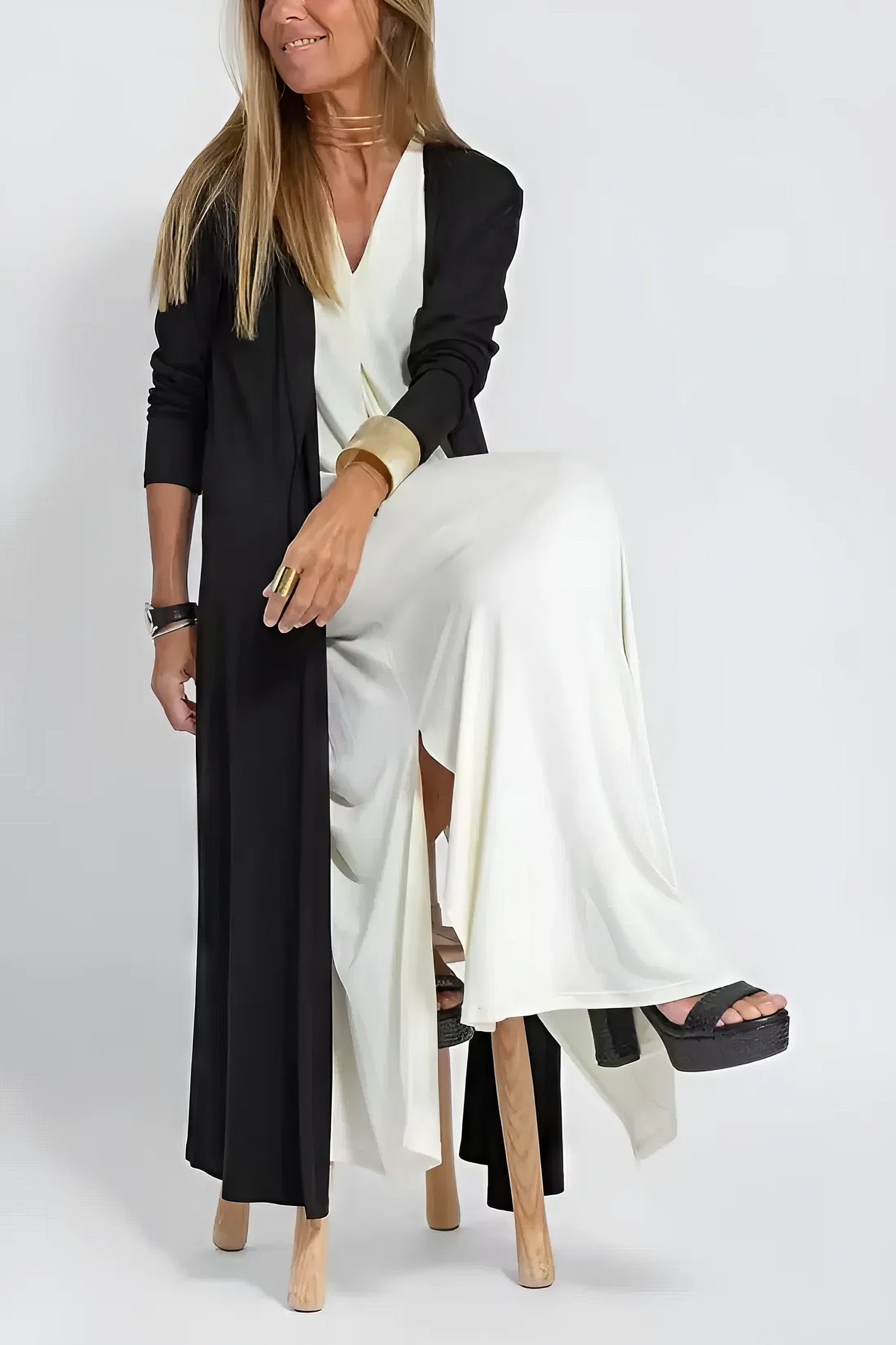 Bella - Vestido largo elegante + cárdigan a juego de regalo