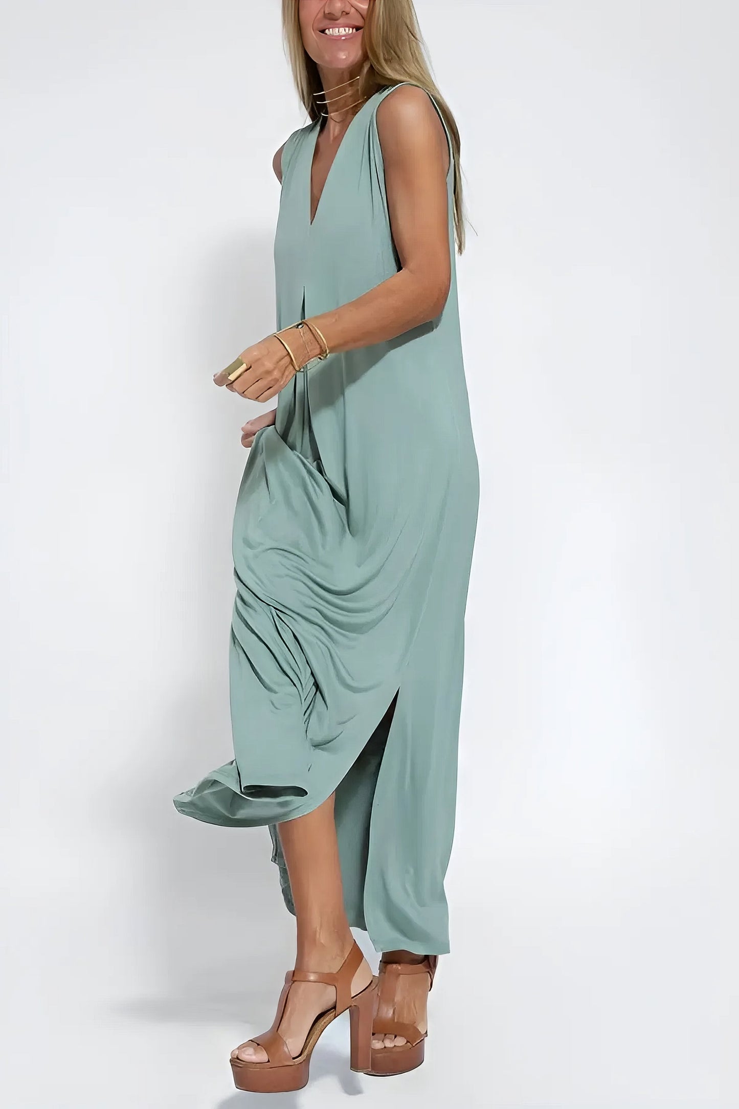 Bella - Vestido largo elegante + cárdigan a juego de regalo